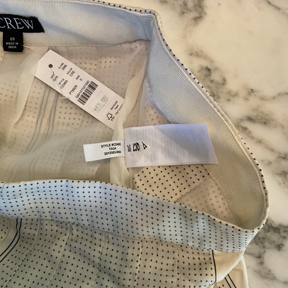 NWT J. Crew Pleated Scarf Print Skirt Drapey Viscose Twill Sz 00 zipper broken - Picture 8 of 10